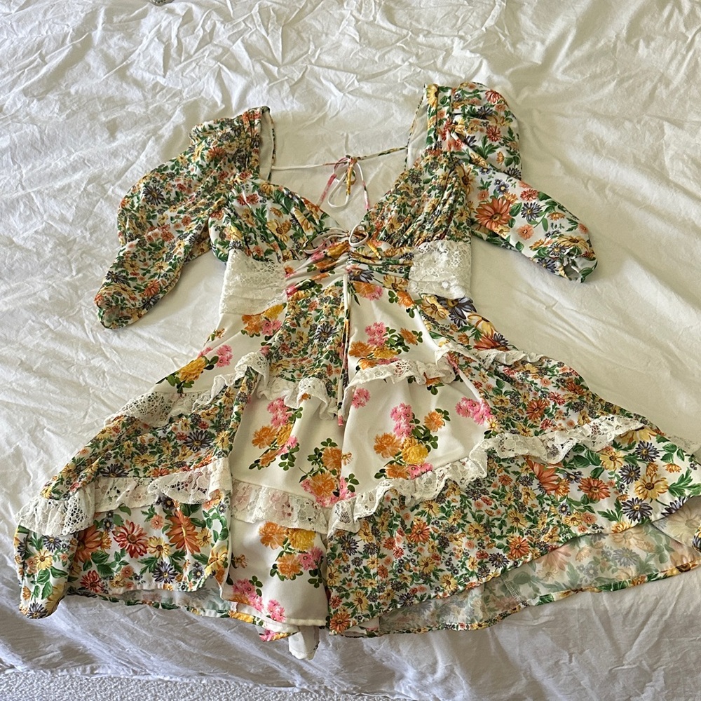 For Love And Lemons Multicolor Floral Dress size XS